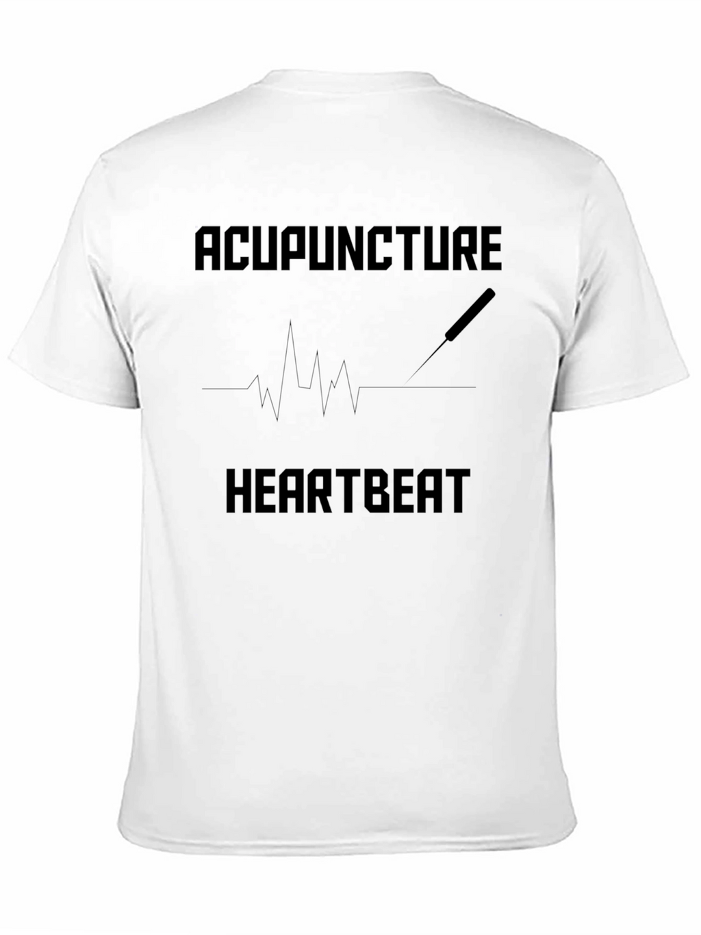 Acupuncture Heartbeat Graphic Tee - Unisex Black T-Shirt