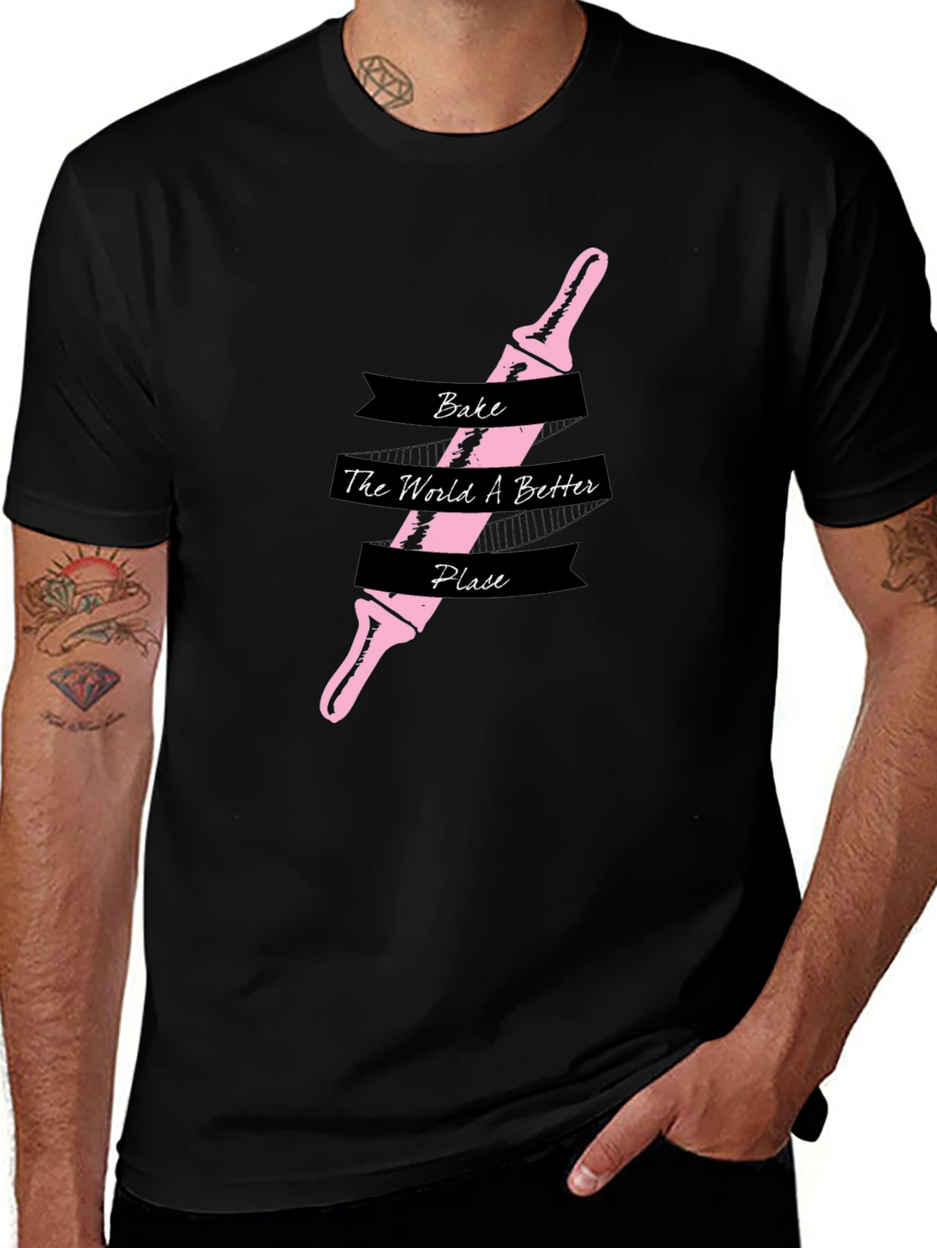 Bake the World Better T-Shirt - Rolling Pin