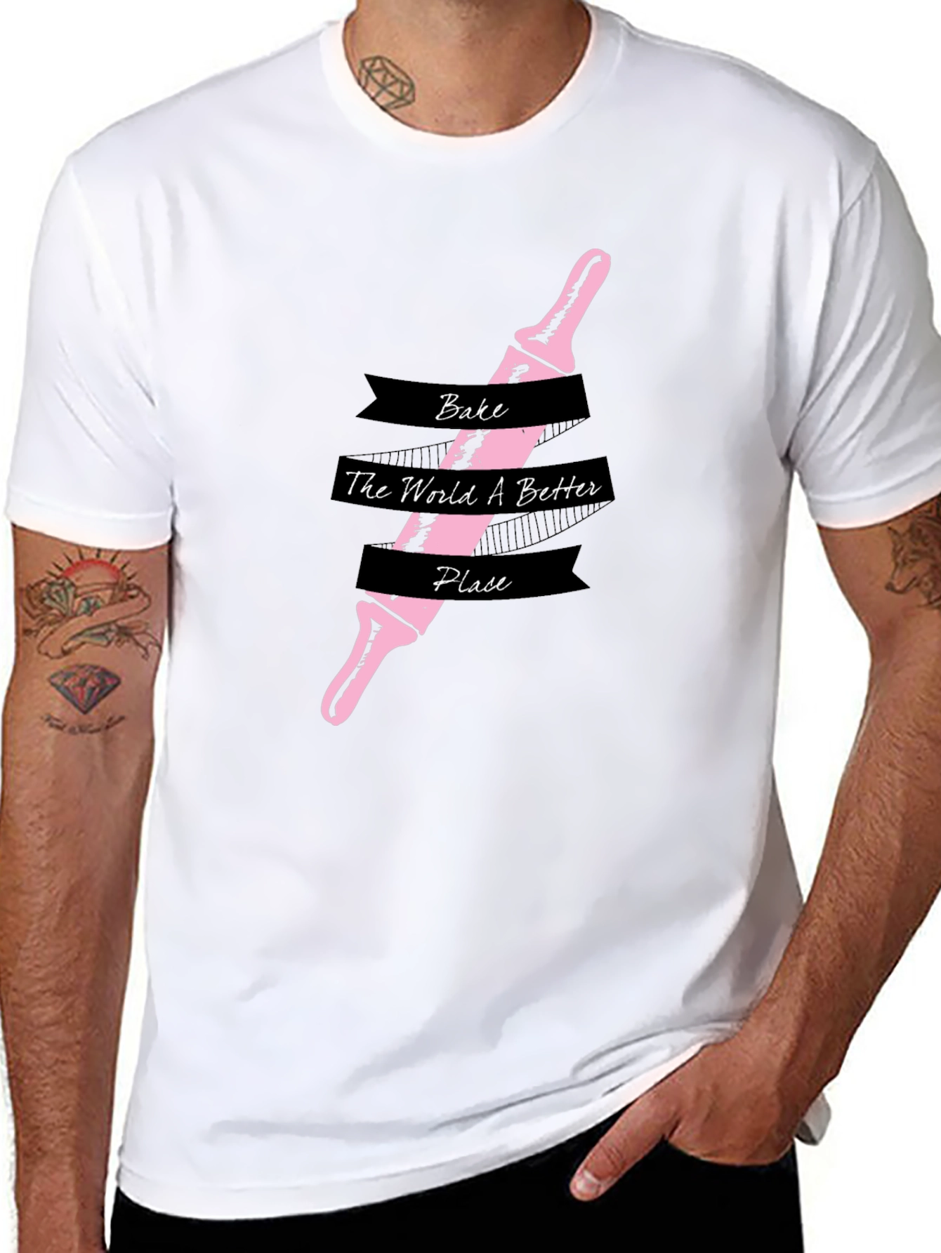 Bake the World Better T-Shirt - Rolling Pin
