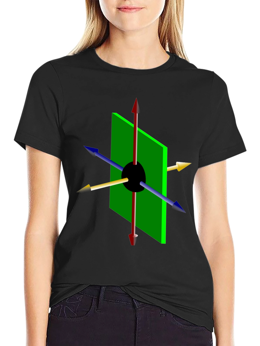 Geometric Arrow Graphic Tee - Modern Style