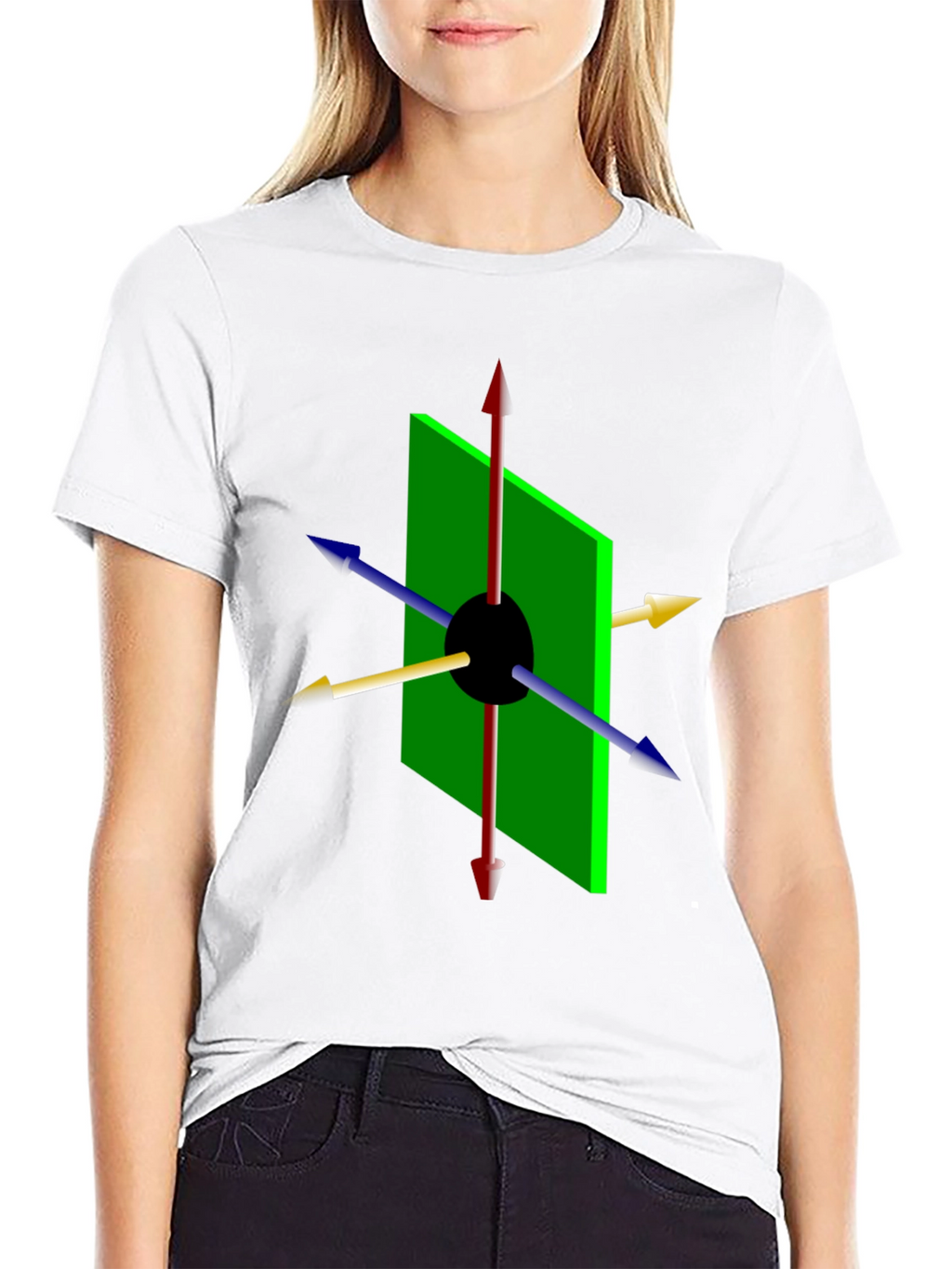Geometric Arrow Graphic Tee - Modern Style
