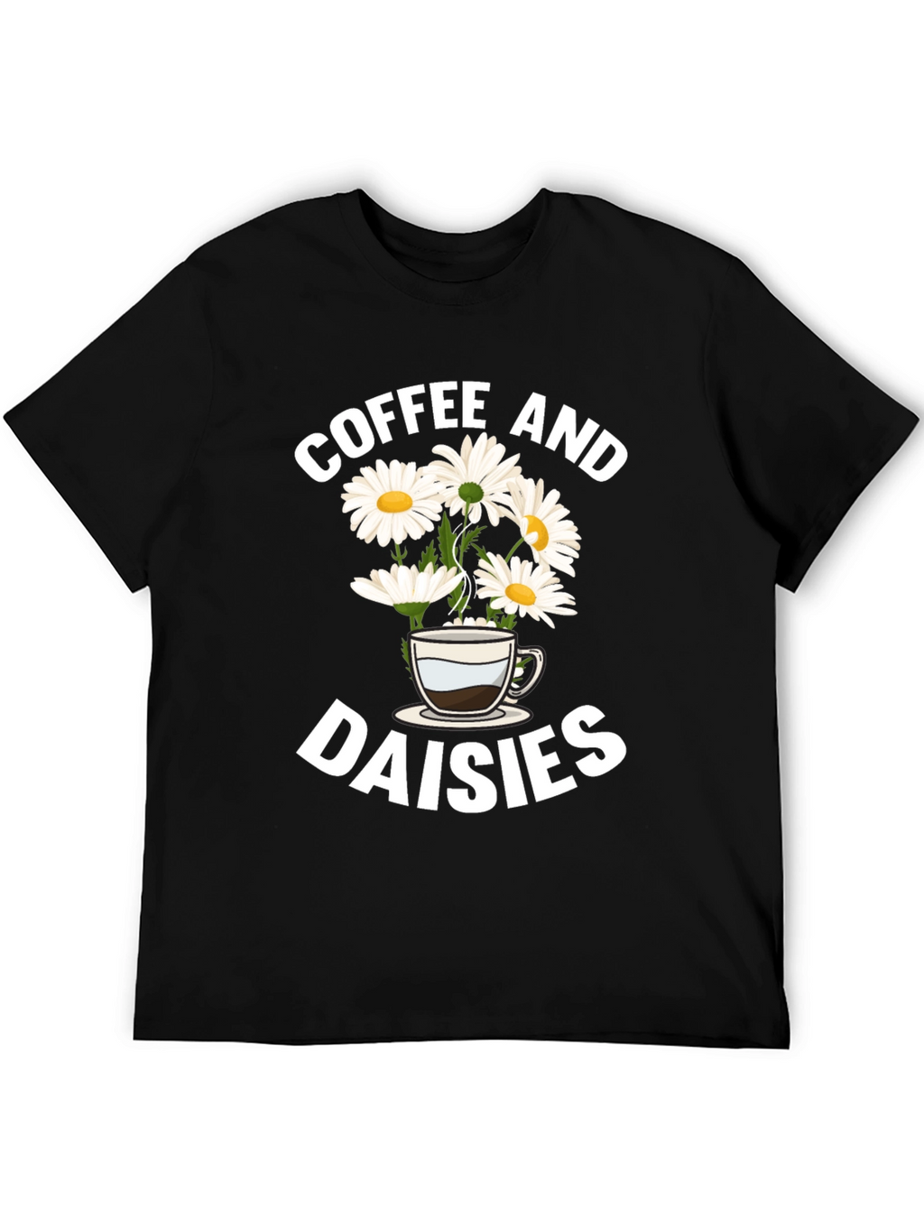 Coffee and Daisies Graphic T-Shirt