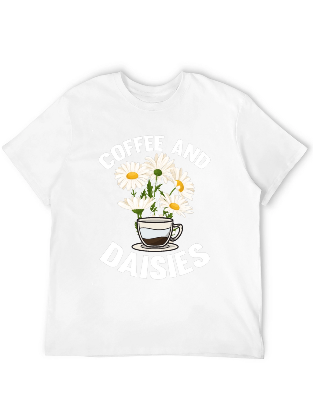 Coffee and Daisies Graphic T-Shirt