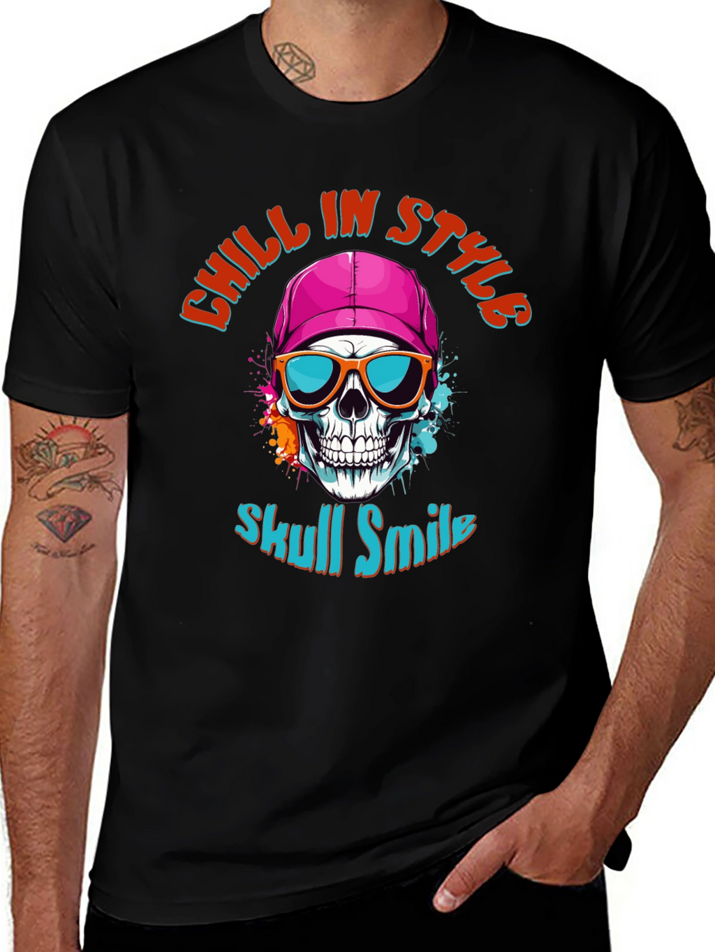 Skull Smile Graphic T-Shirt: Chill in Style