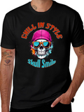 Skull Smile Graphic T-Shirt: Chill in Style