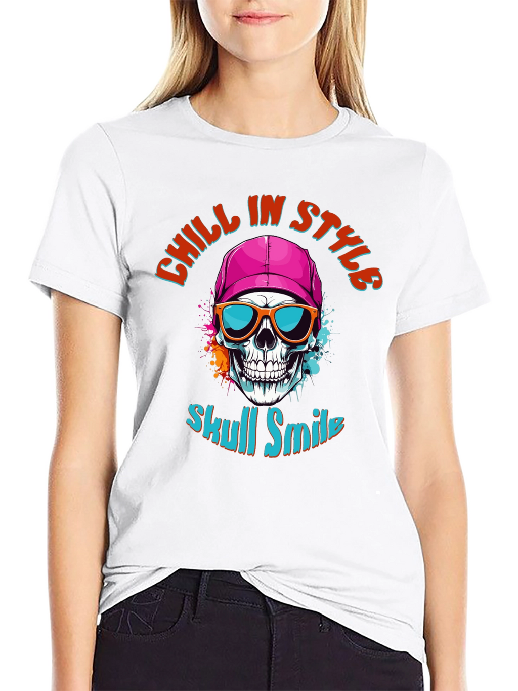 Skull Smile Graphic T-Shirt: Chill in Style