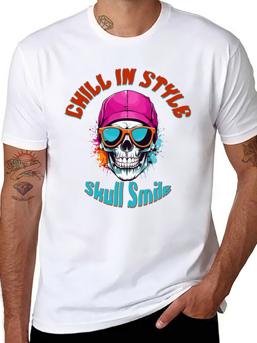 Skull Smile Graphic T-Shirt: Chill in Style