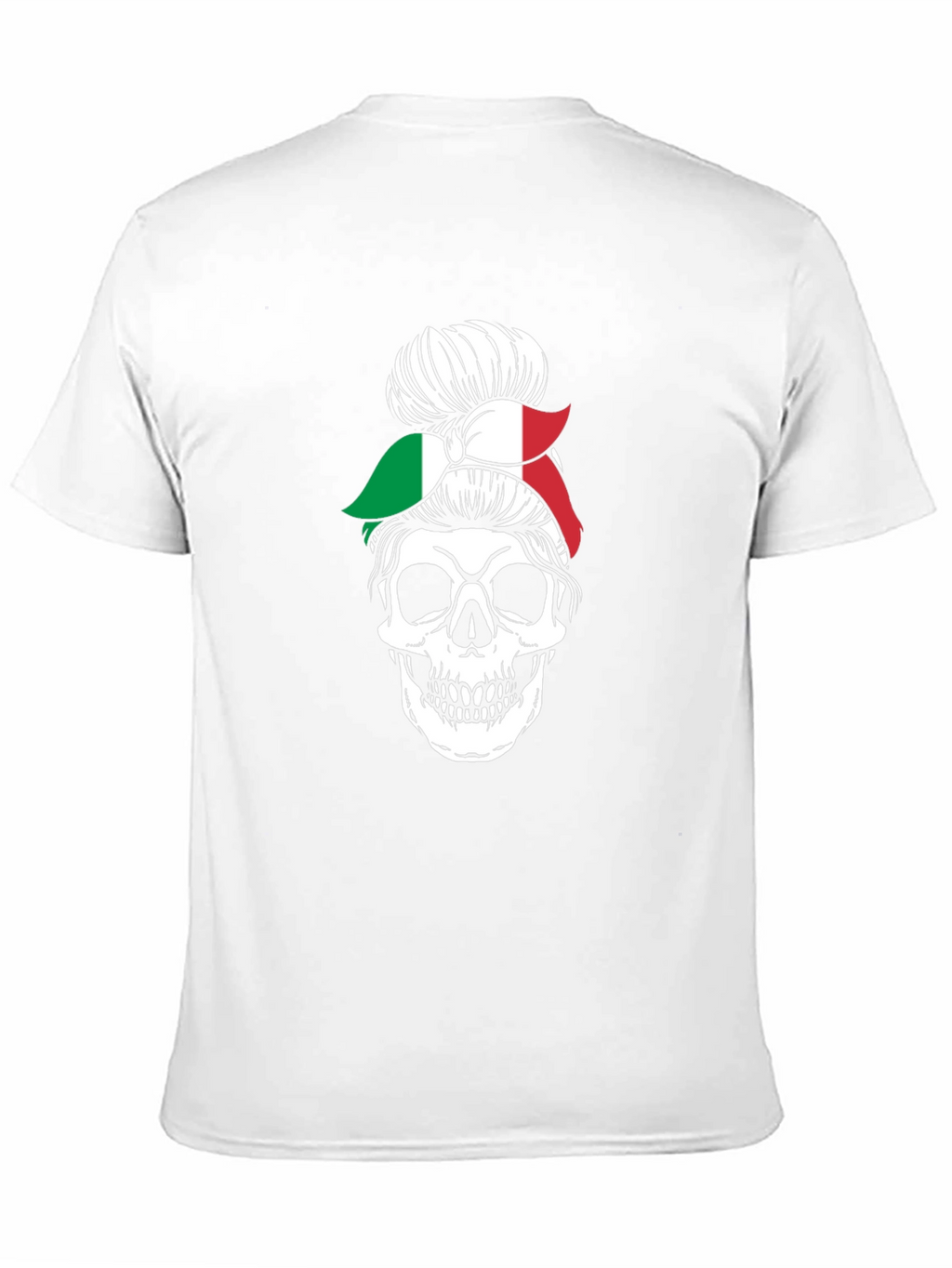 Italian Messy Bun Skull Graphic Tee