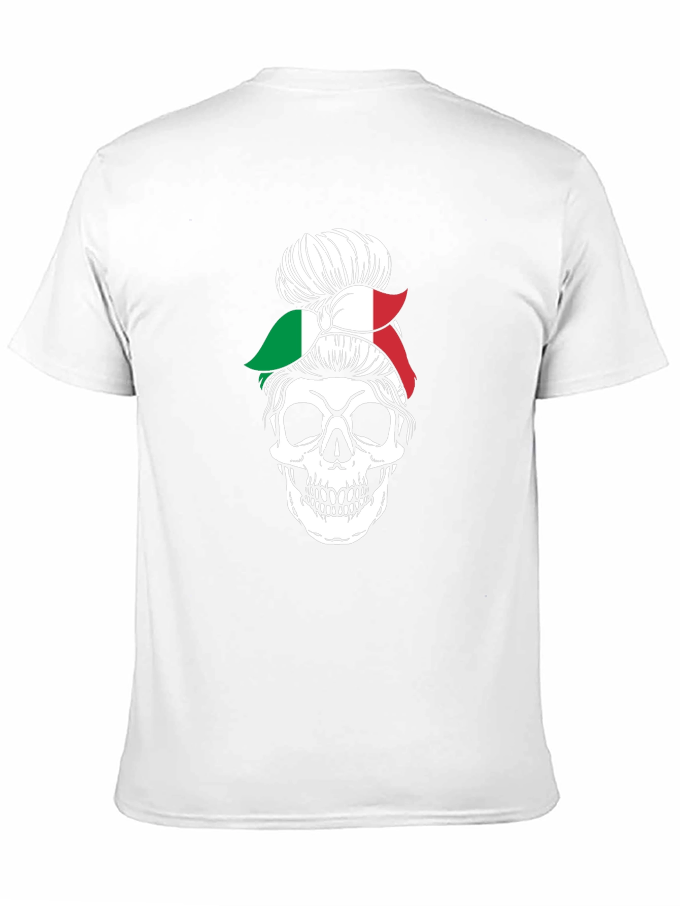 Italian Messy Bun Skull Graphic Tee