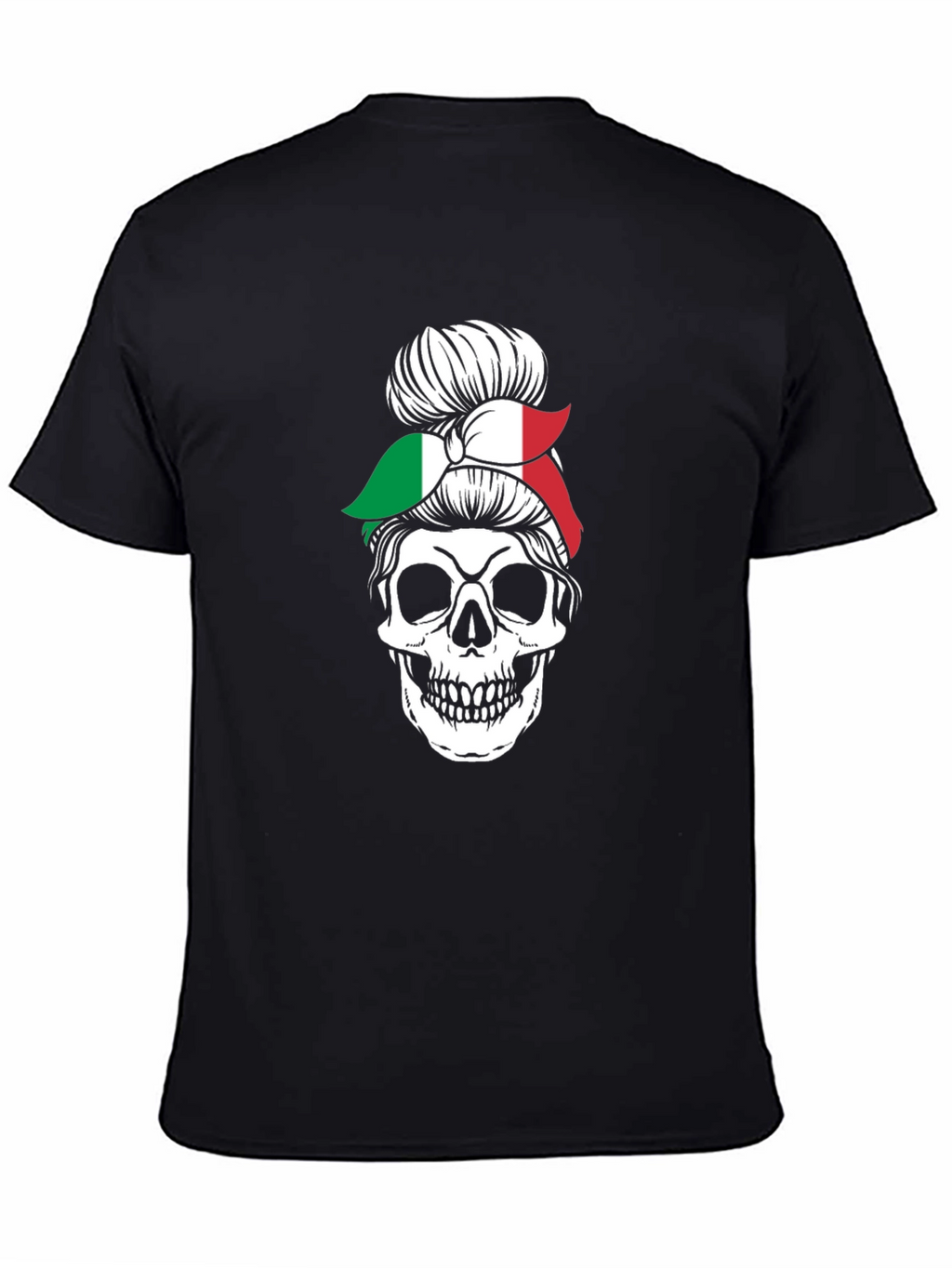 Italian Messy Bun Skull Graphic Tee