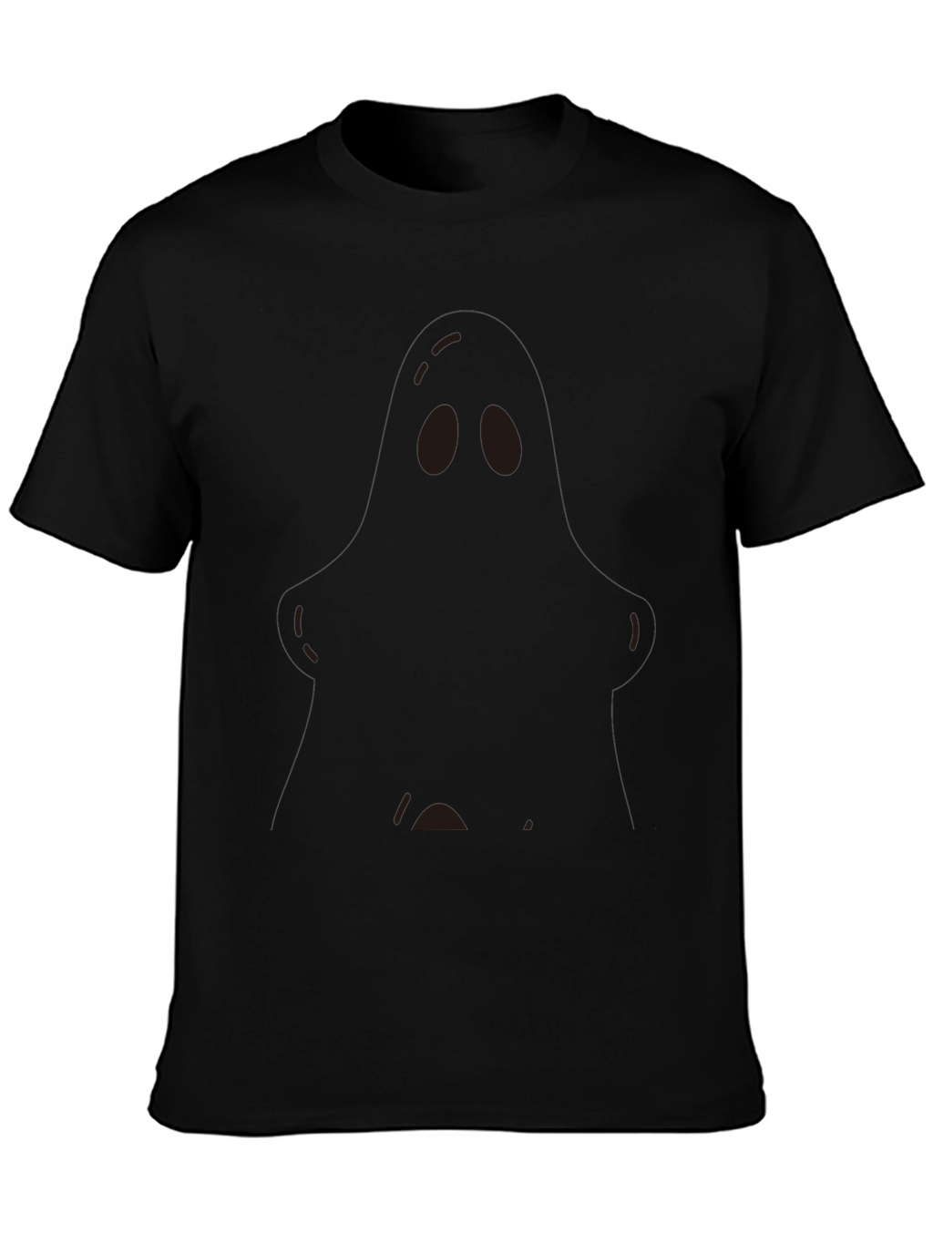 Mens Black Crewneck T-Shirt with Graphic