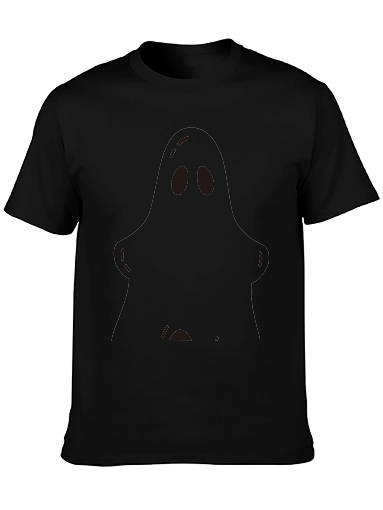 Mens Black Crewneck T-Shirt with Graphic