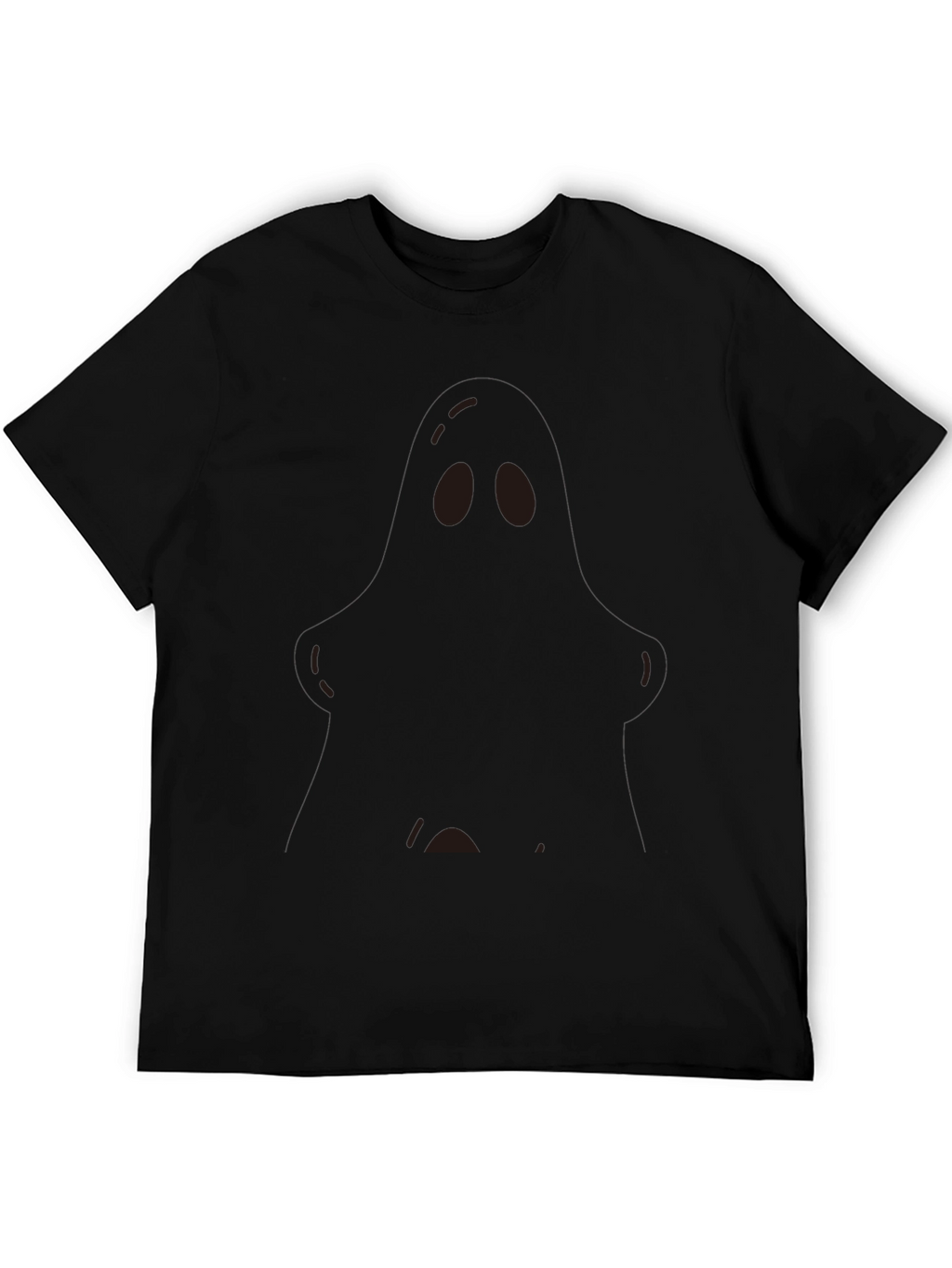 Mens Black Crewneck T-Shirt with Graphic