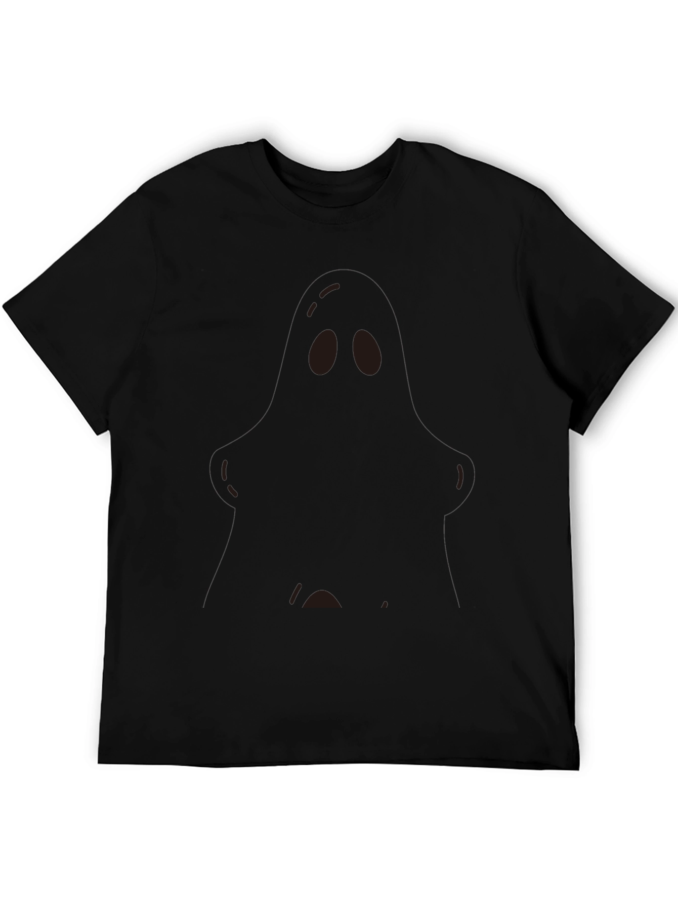 Mens Black Crewneck T-Shirt with Graphic