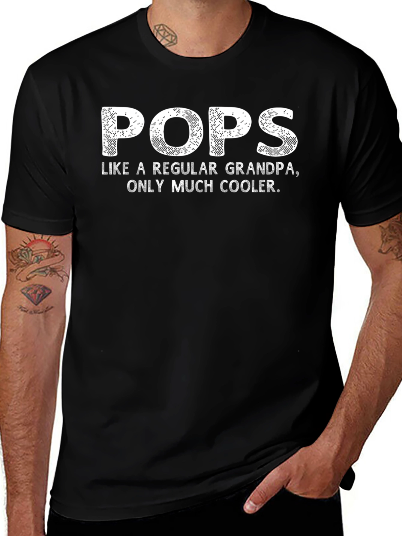 Cool Grandpa T-Shirt - Pops Like A Regular Grandpa