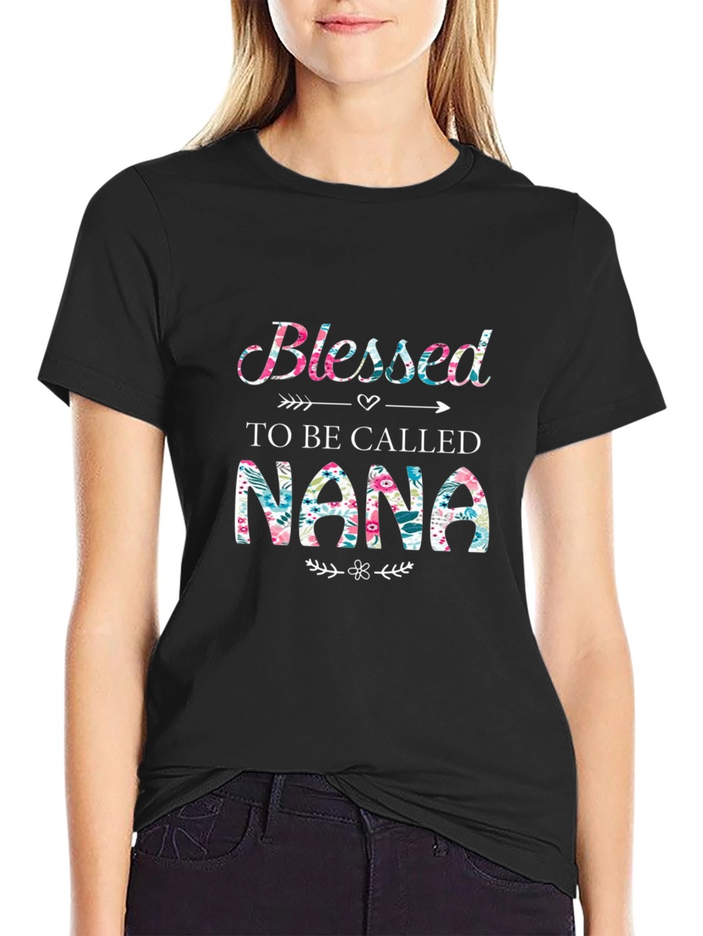 Blessed Nana Floral T-Shirt