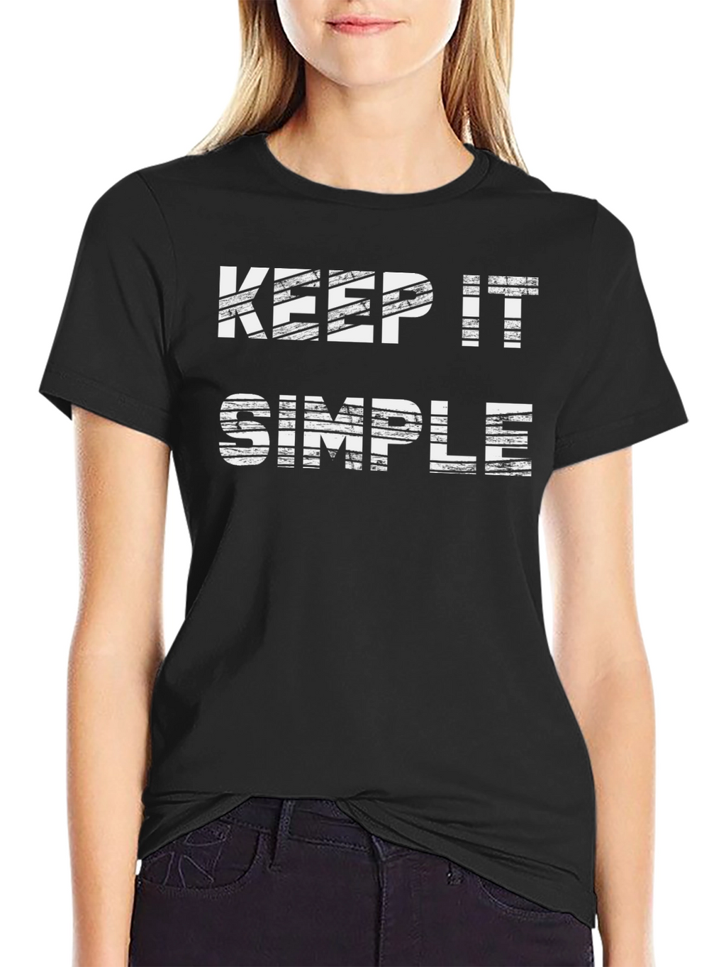 Keep It Simple T-Shirt - Black Graphic Tee