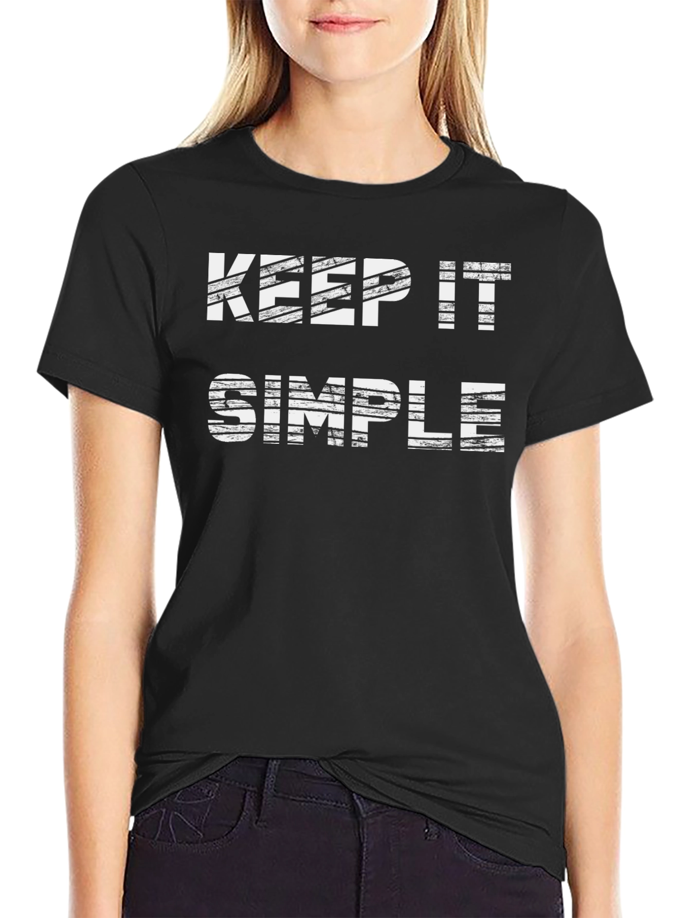 Keep It Simple T-Shirt - Black Graphic Tee