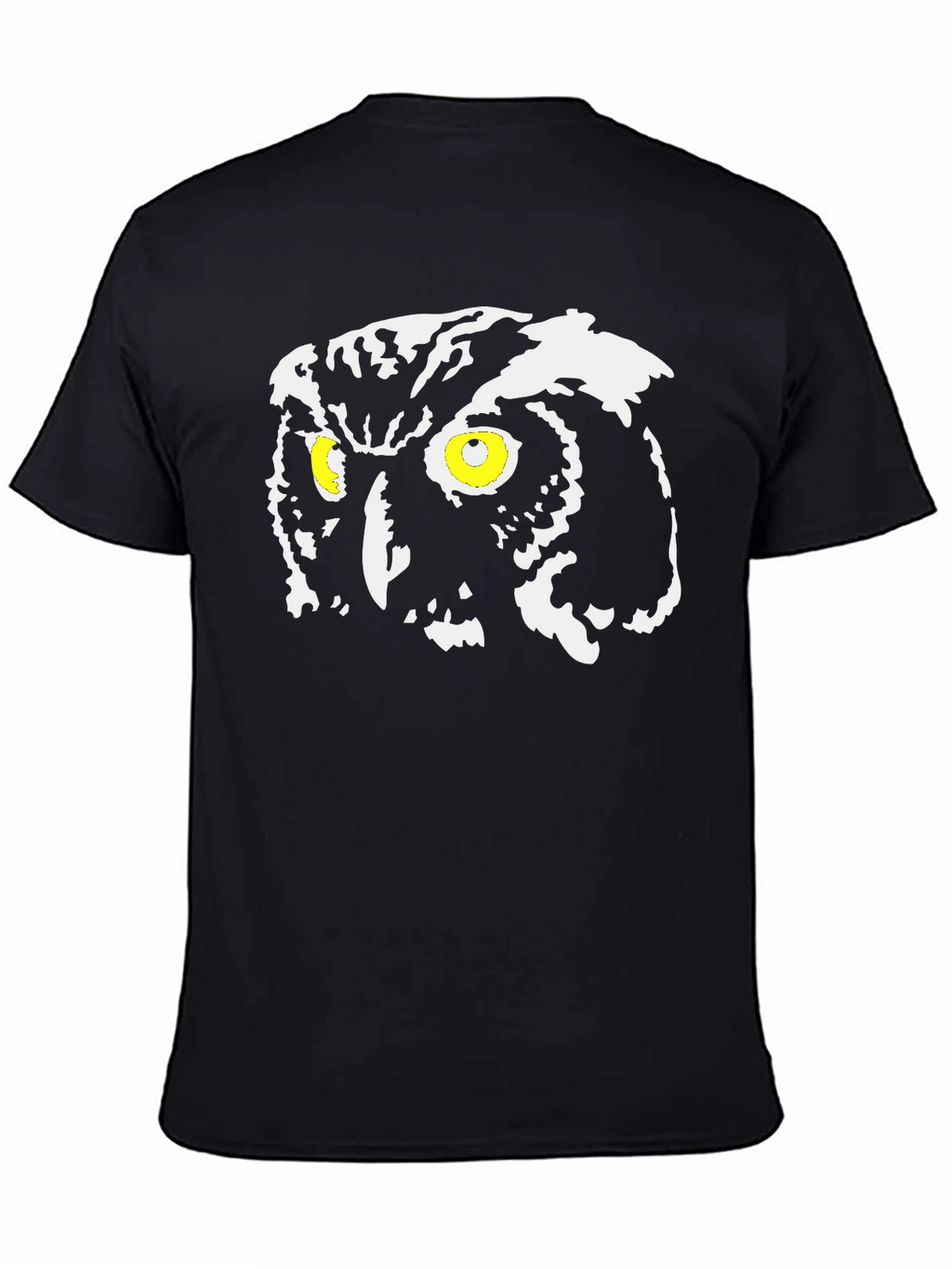 Owl Graphic Tee - Mens Black Cotton T-Shirt