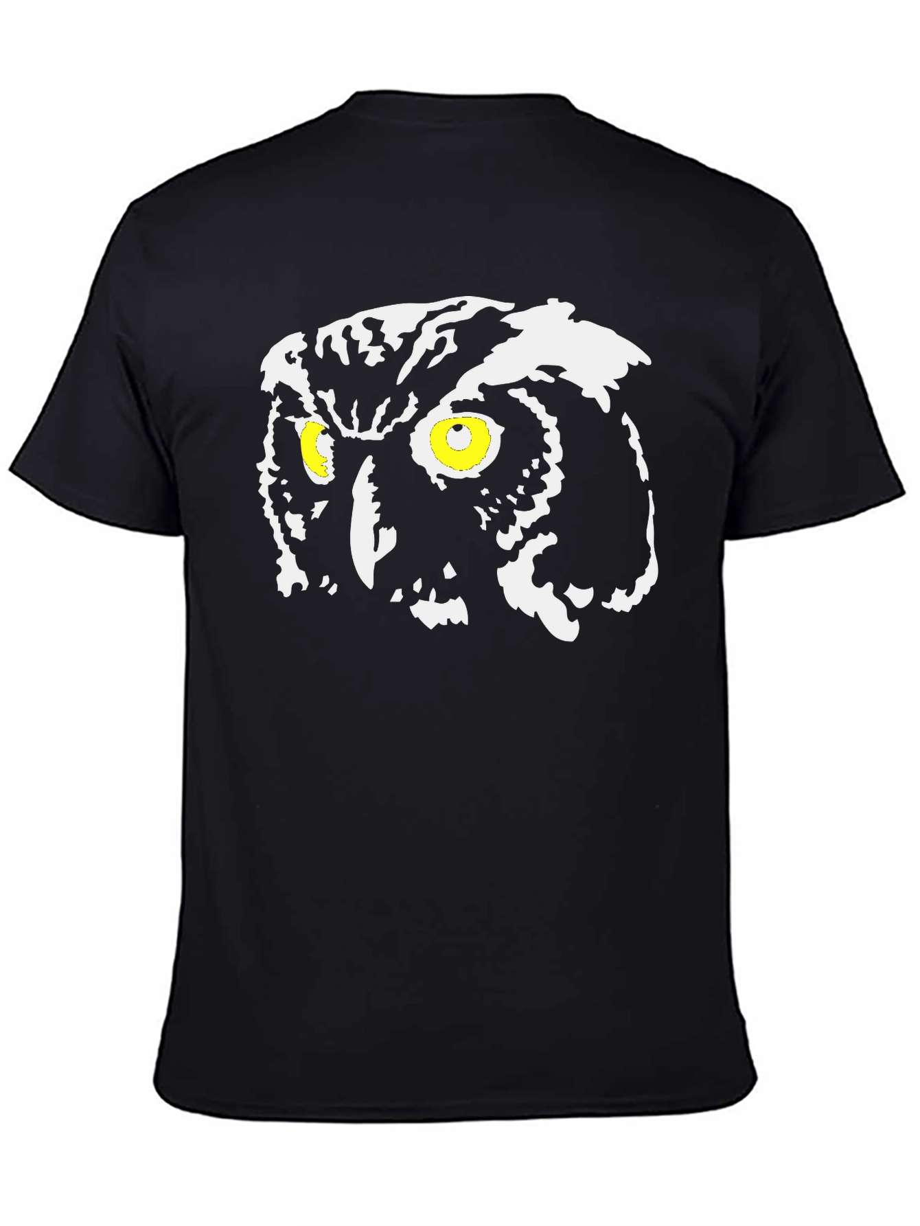 Owl Graphic Tee - Mens Black Cotton T-Shirt