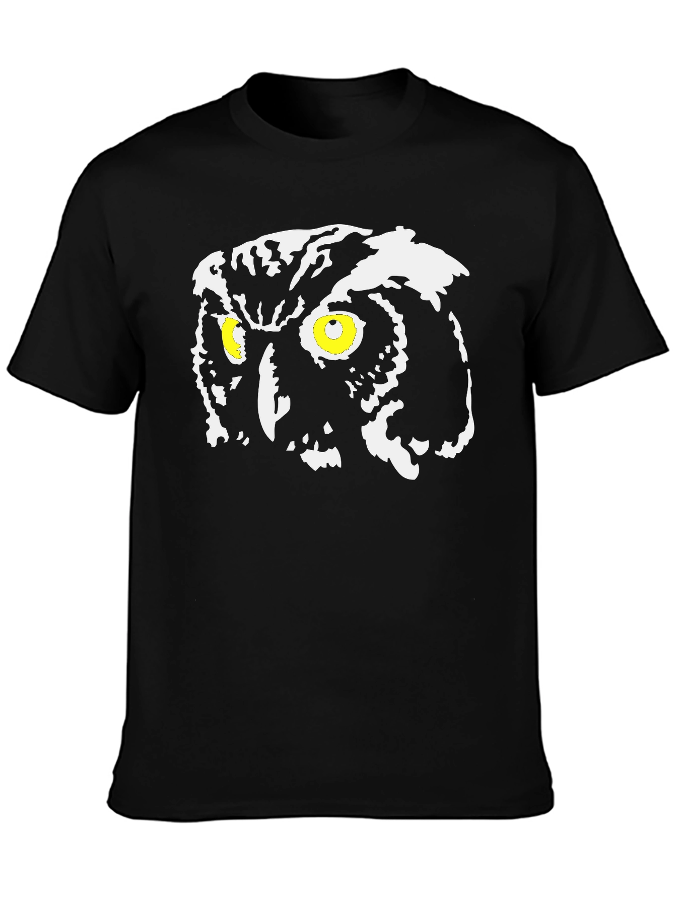 Owl Graphic Tee - Mens Black Cotton T-Shirt