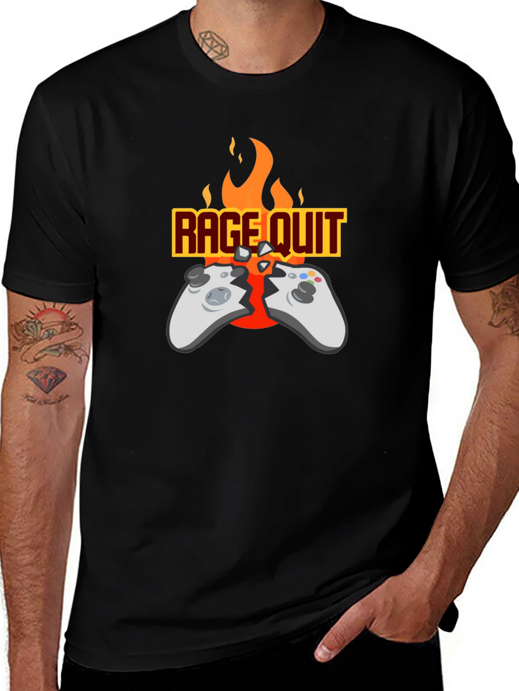 Rage Quit Gamer T-Shirt - Funny Gaming Tee