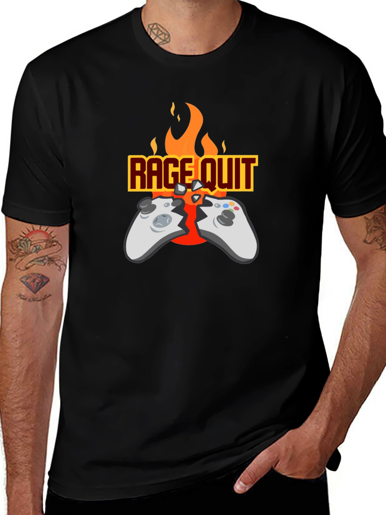 Rage Quit Gamer T-Shirt - Funny Gaming Tee