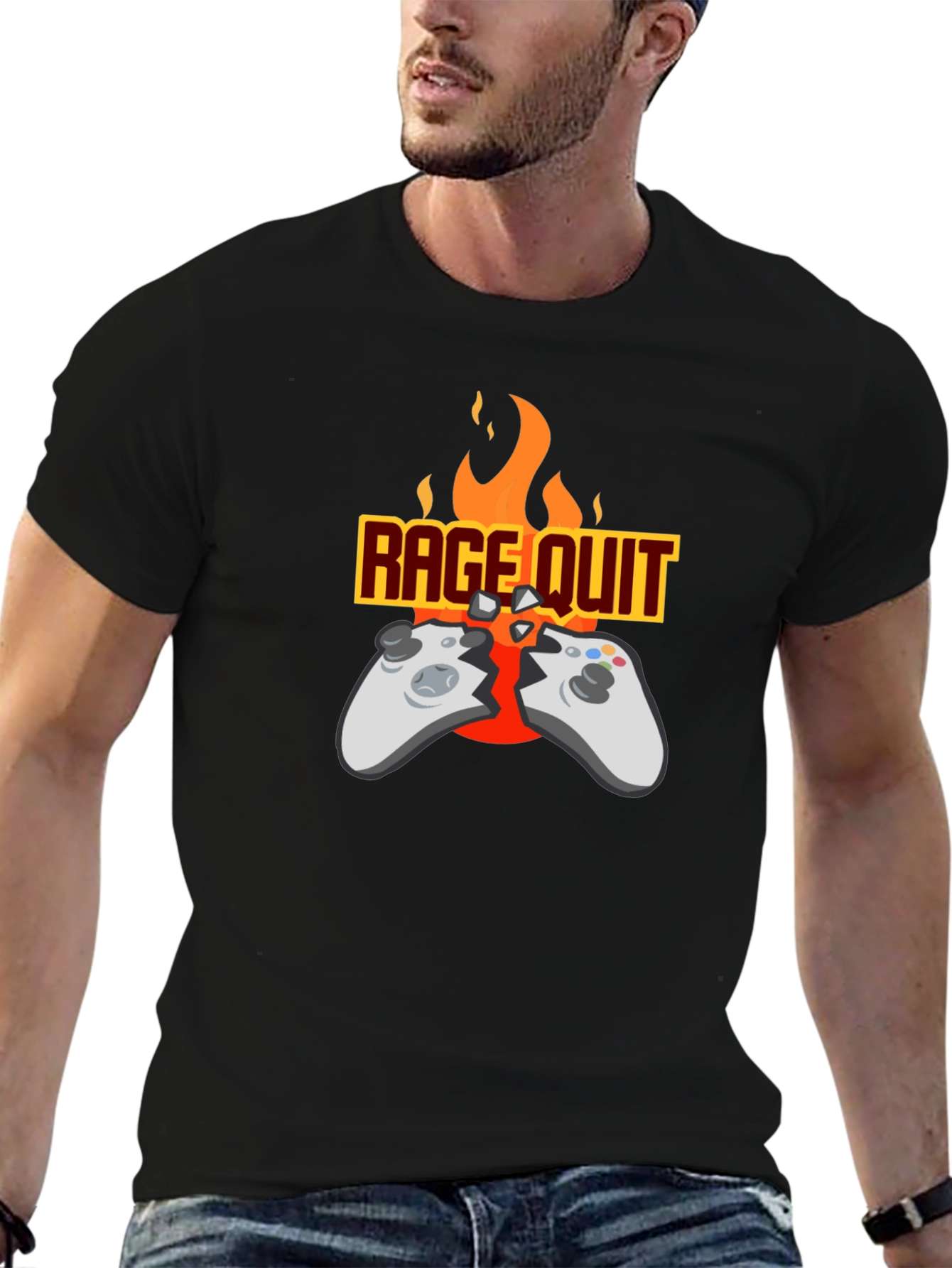 Rage Quit Gamer T-Shirt - Funny Gaming Tee