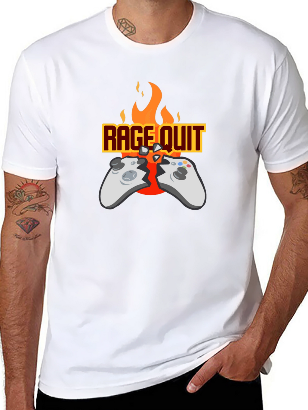 Rage Quit Gamer T-Shirt - Funny Gaming Tee