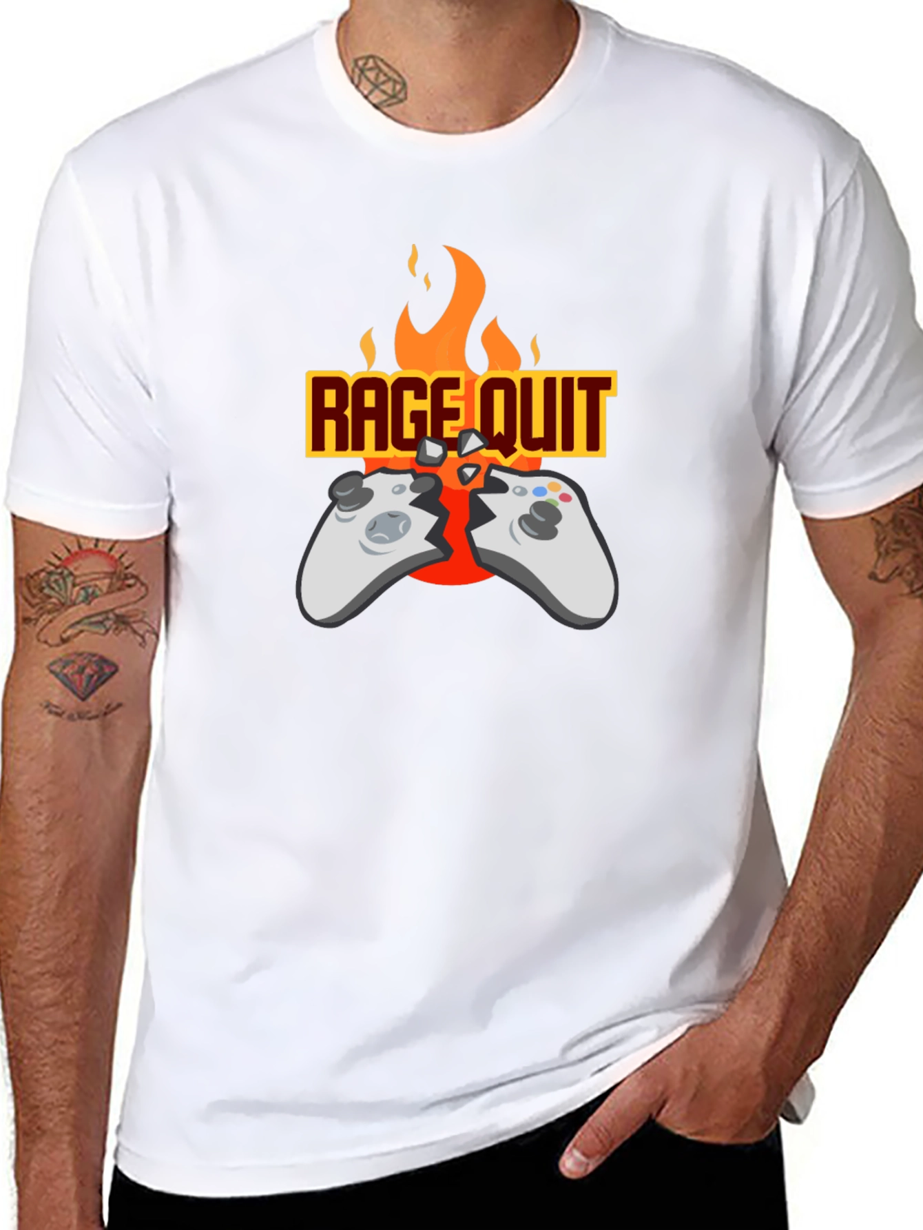 Rage Quit Gamer T-Shirt - Funny Gaming Tee