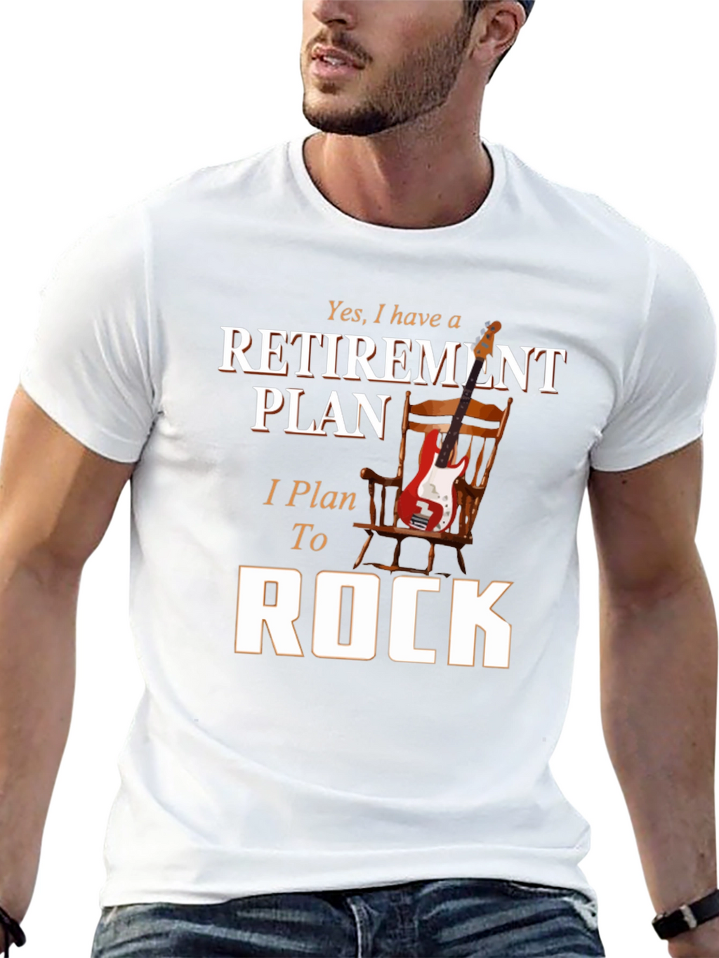 Retirement Plan Rock Guitar T-Shirt