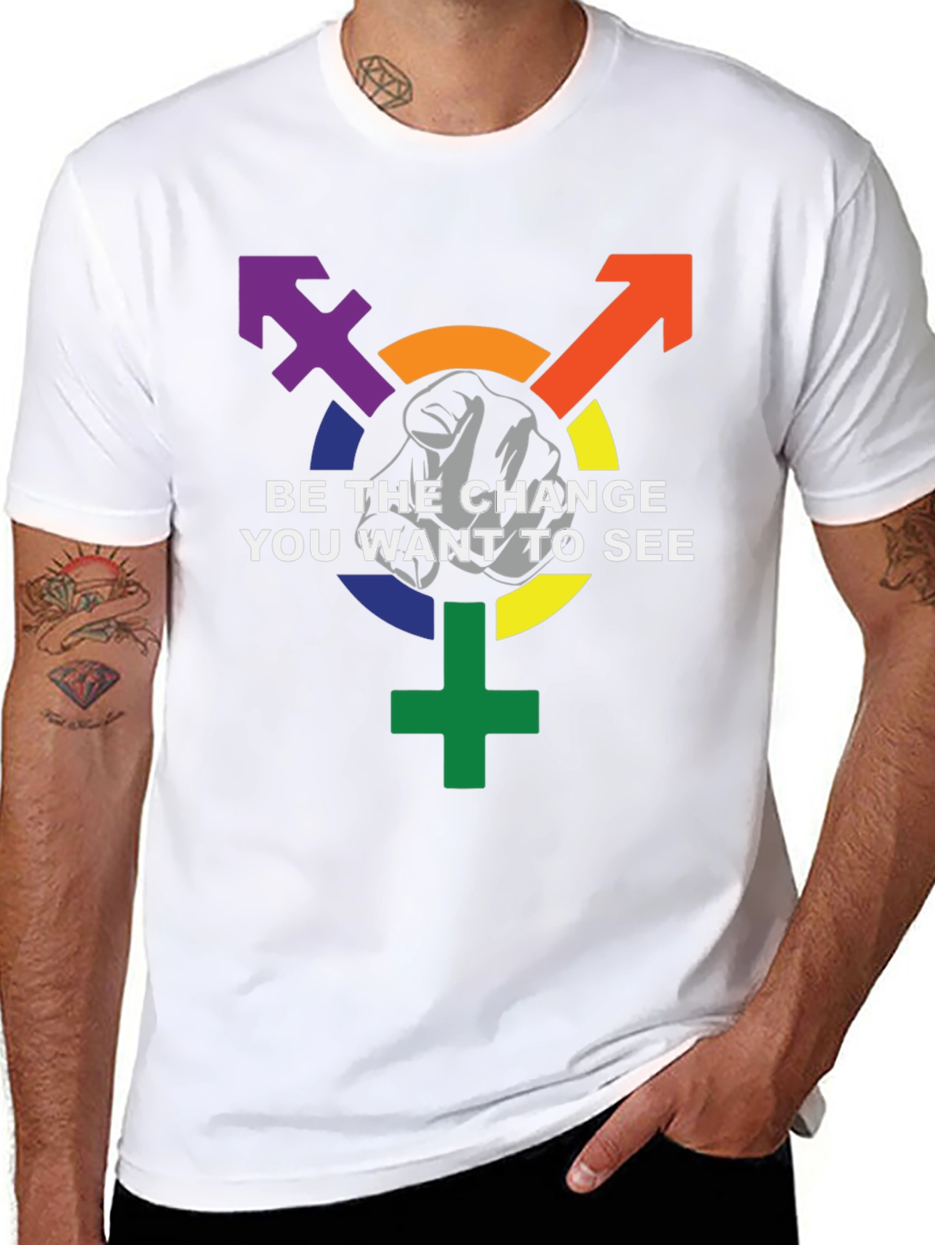 Be the Change LGBTQ+ Pride T-Shirt