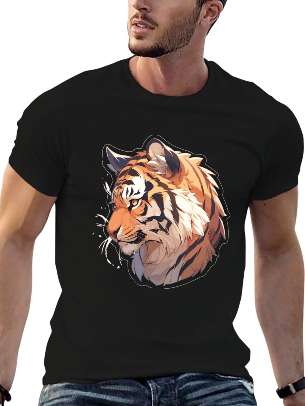 Tiger Graphic Tee - Cool Animal Design