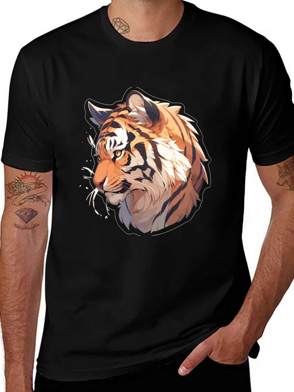 Tiger Graphic Tee - Cool Animal Design