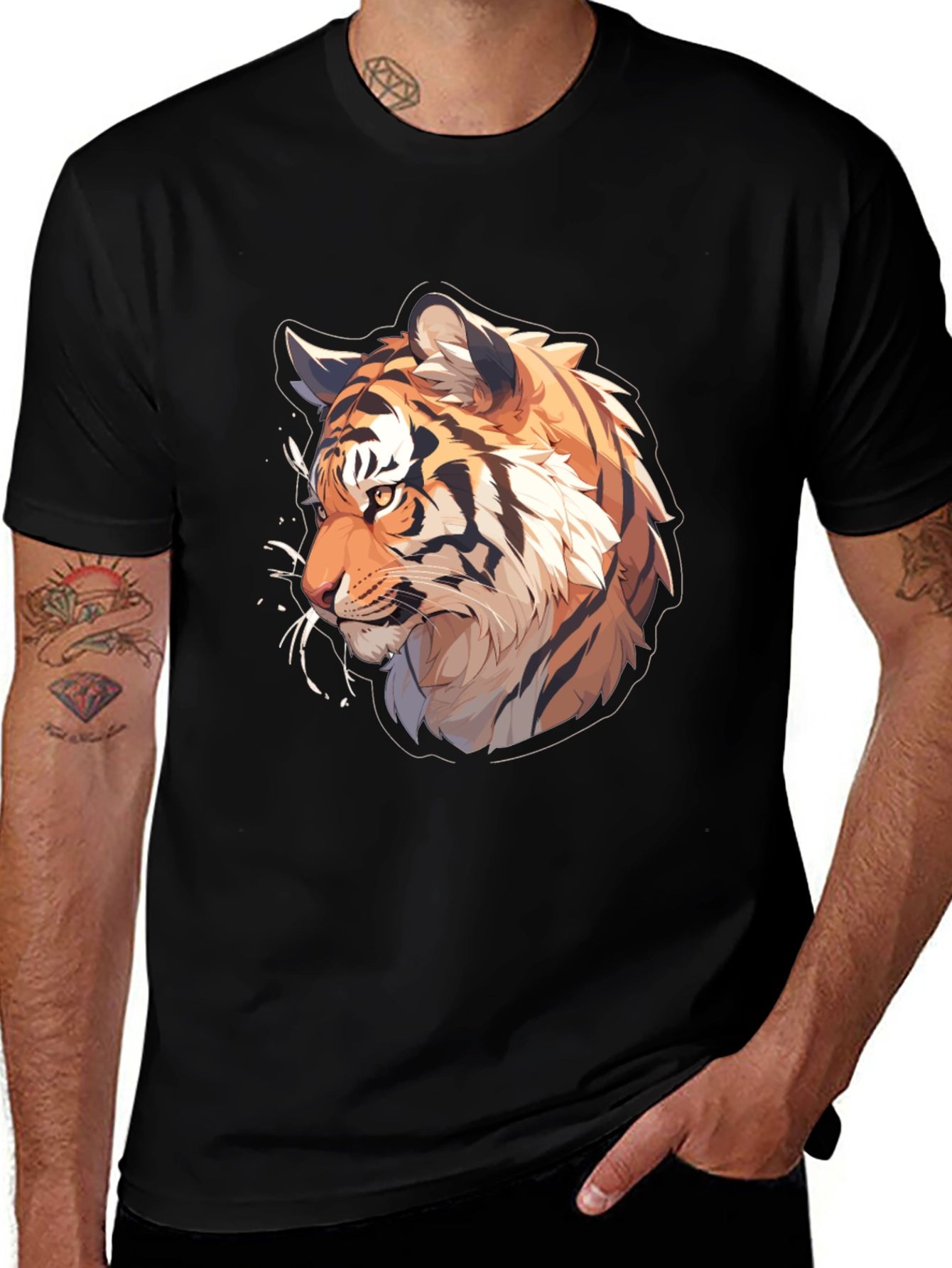 Tiger Graphic Tee - Cool Animal Design