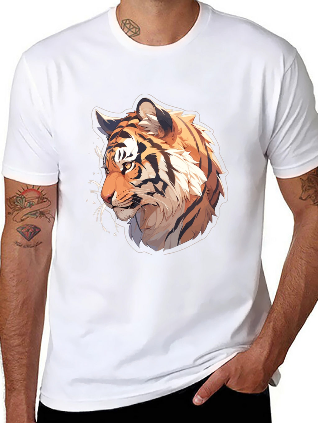 Tiger Graphic Tee - Cool Animal Design