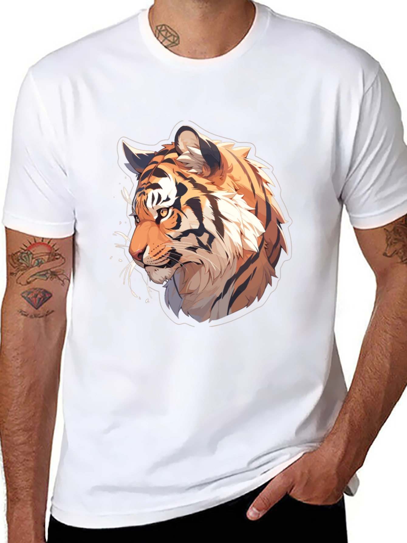 Tiger Graphic Tee - Cool Animal Design