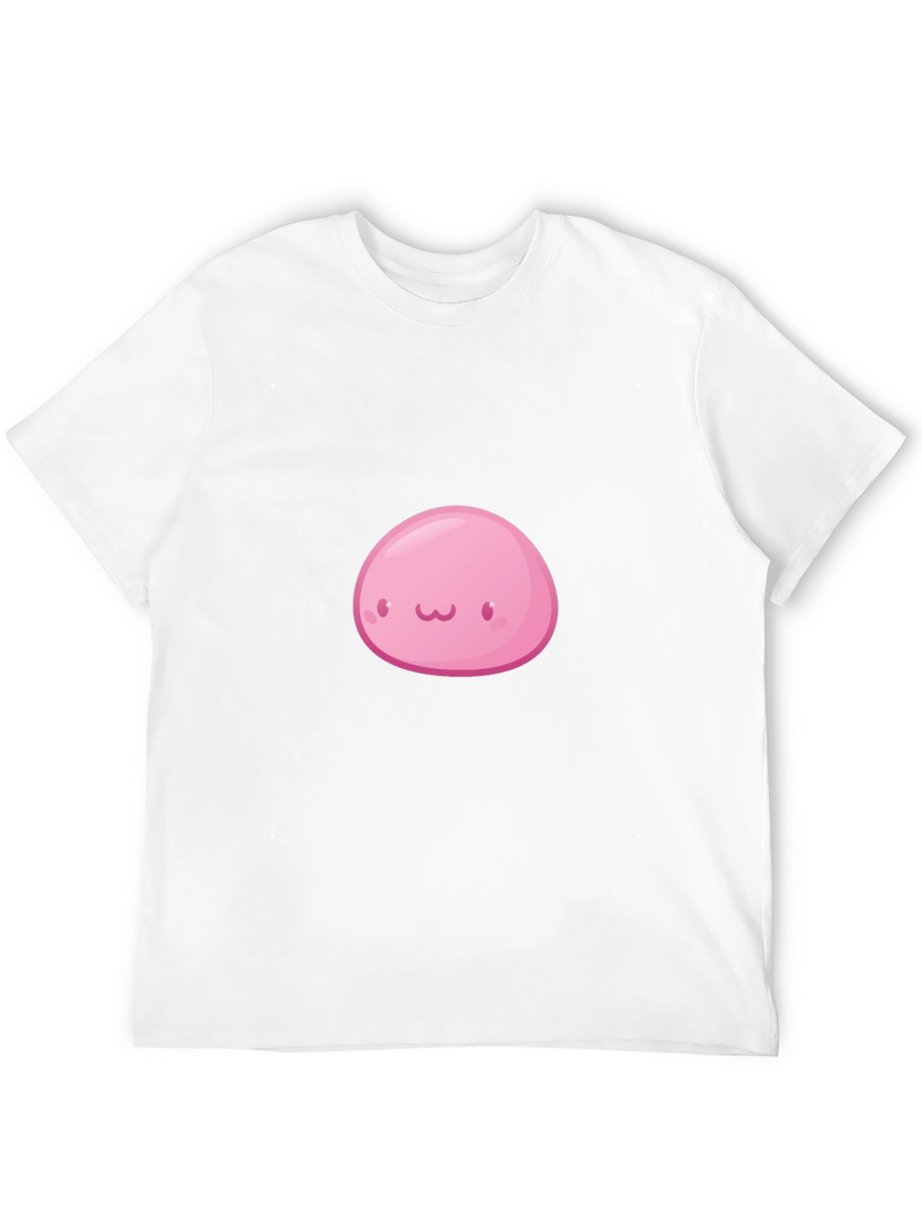 Cute Pink Slime Graphic Black T-Shirt
