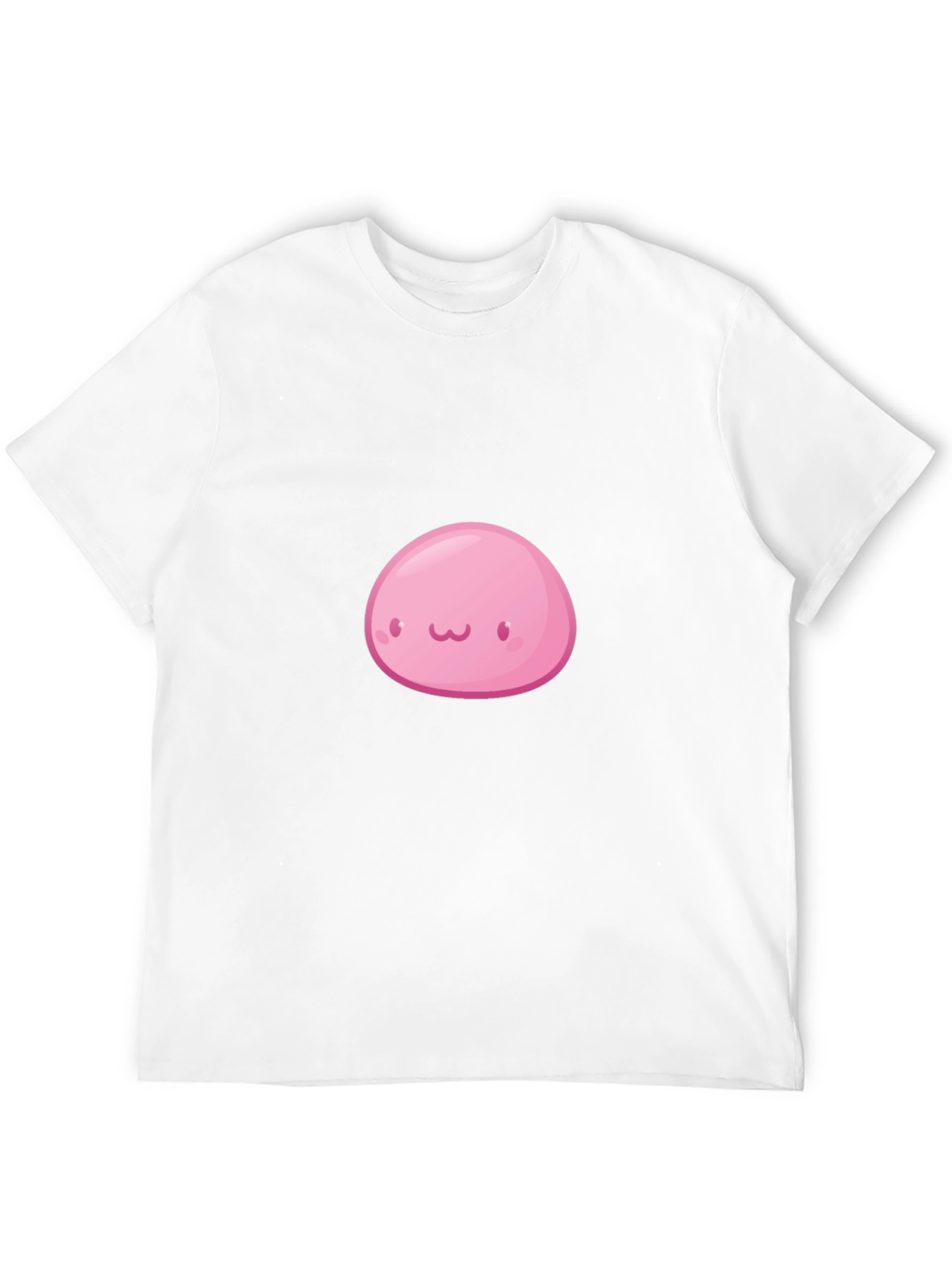 Cute Pink Slime Graphic Black T-Shirt