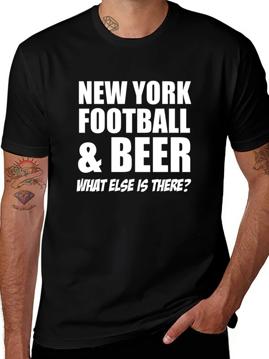 New York Football & Beer Graphic Tee