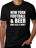 New York Football & Beer Graphic Tee