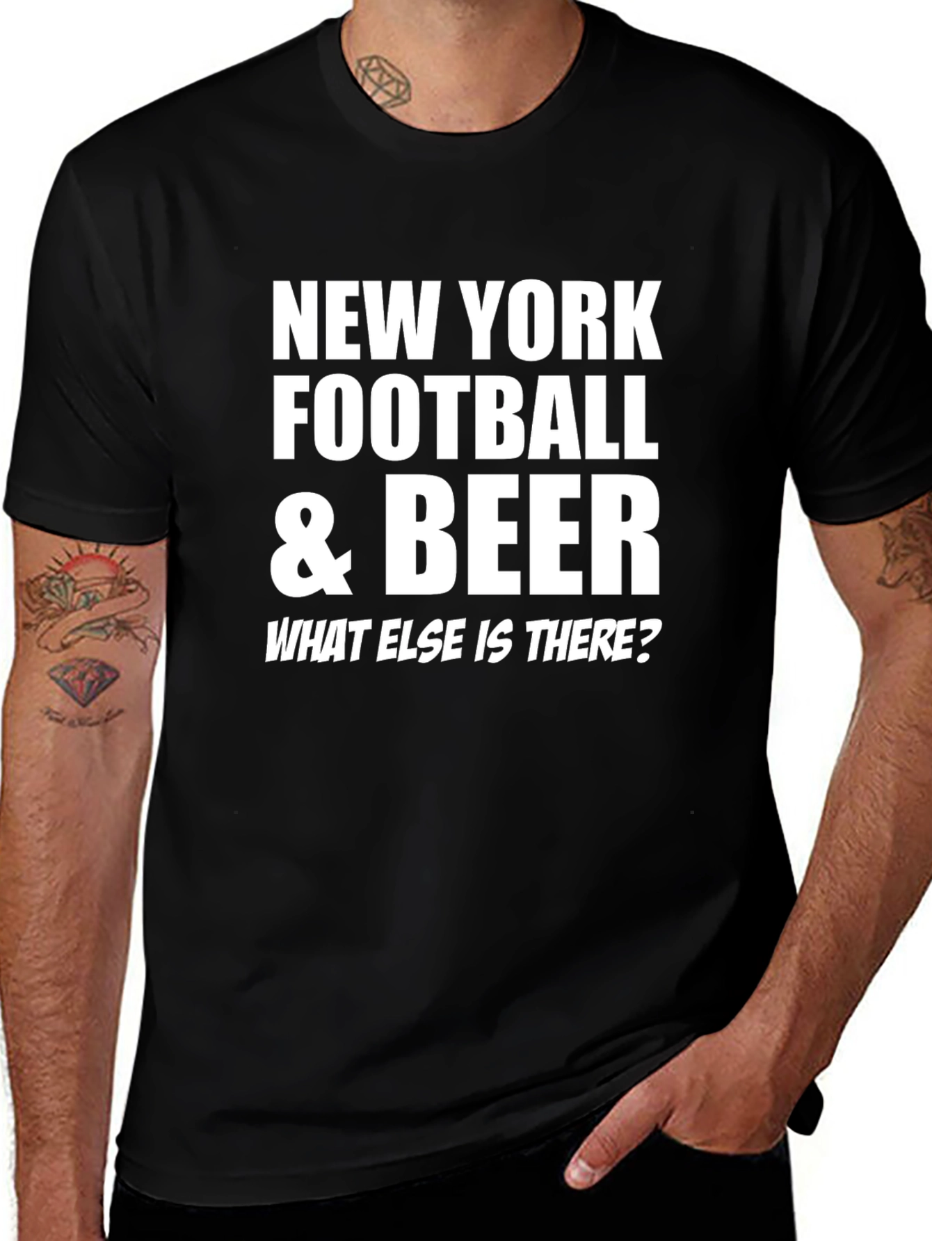 New York Football & Beer Graphic Tee