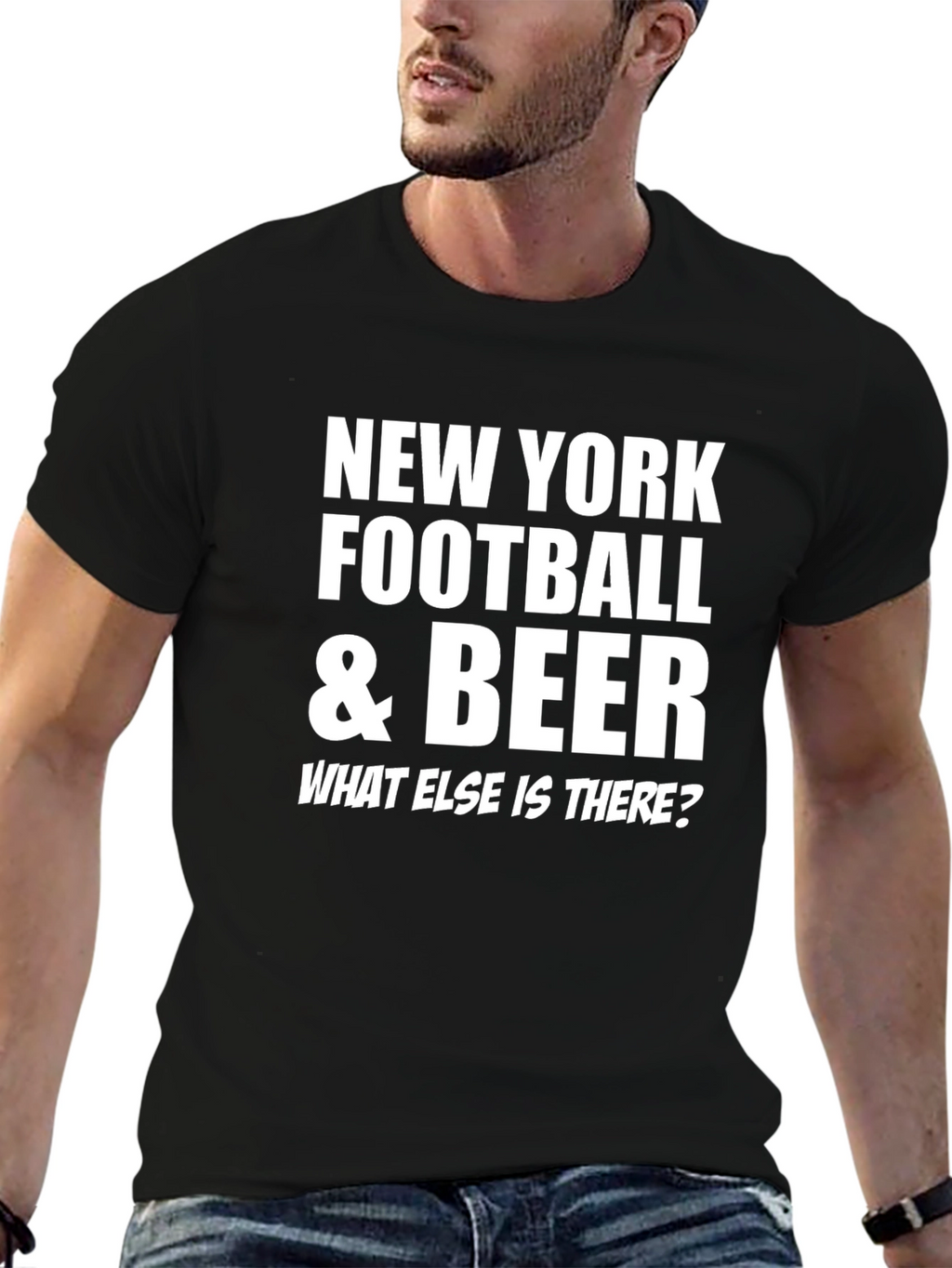 New York Football & Beer Graphic Tee