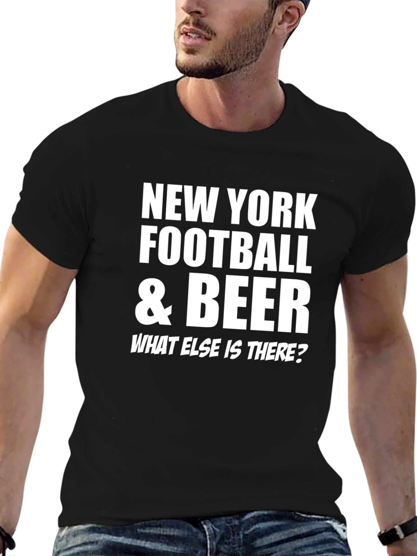 New York Football & Beer Graphic Tee