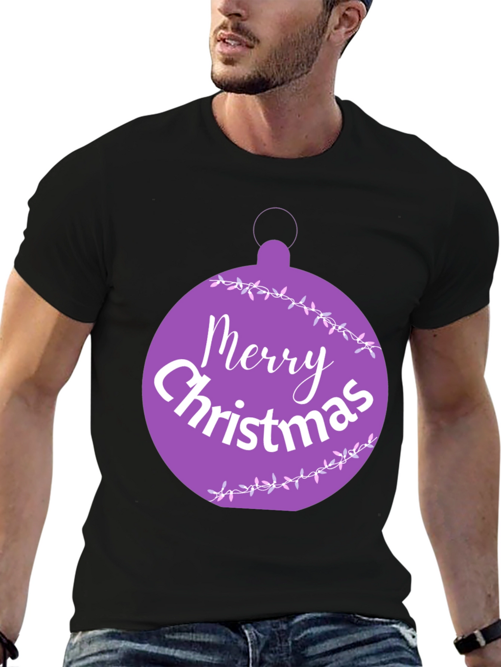 Merry Christmas Ornament Graphic Tee