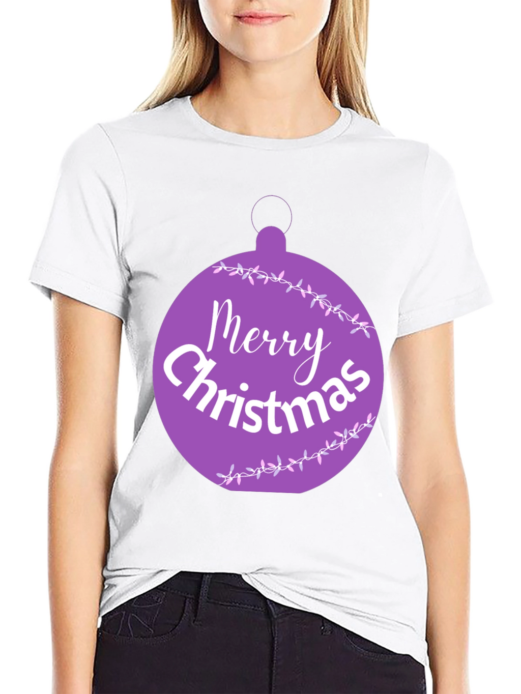 Merry Christmas Ornament Graphic Tee
