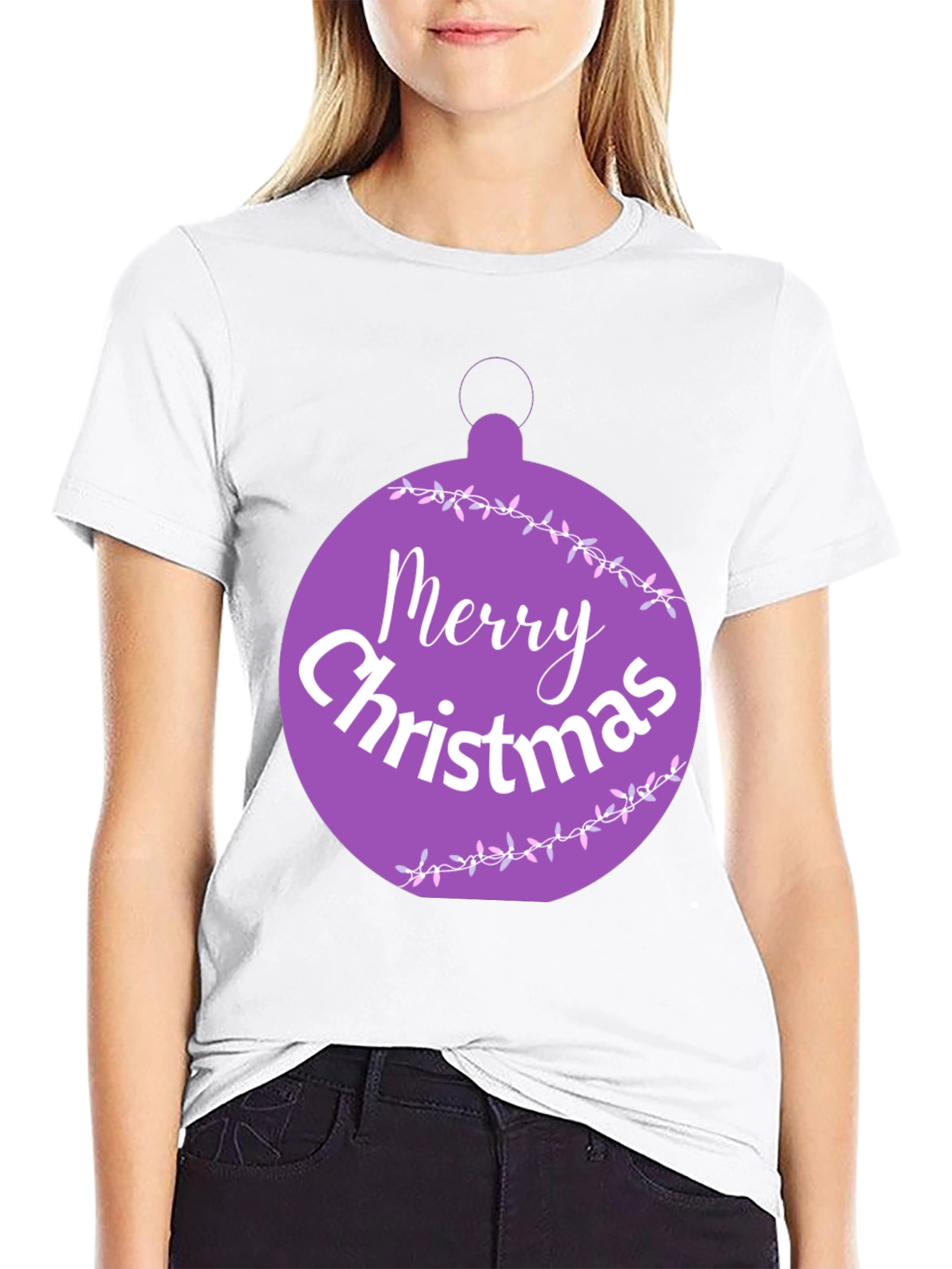 Merry Christmas Ornament Graphic Tee