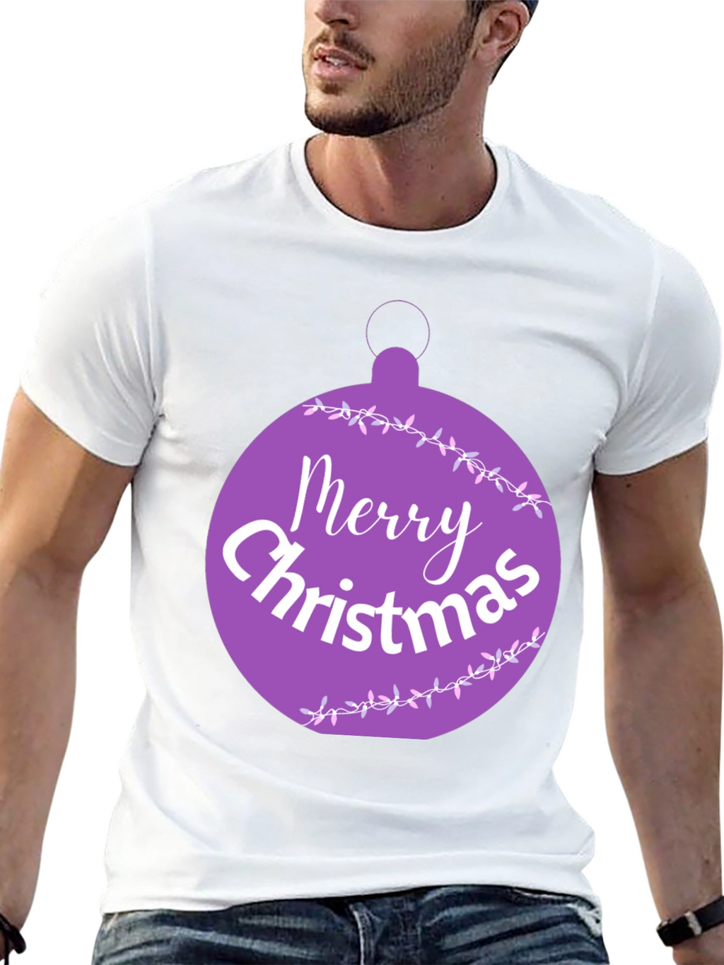 Merry Christmas Ornament Graphic Tee