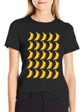 Banana Patterned Black T-Shirt