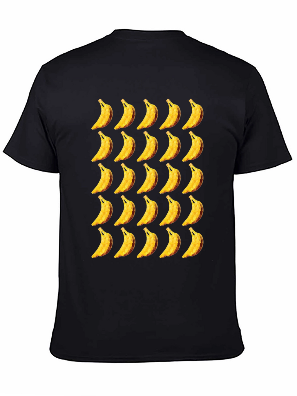 Banana Patterned Black T-Shirt